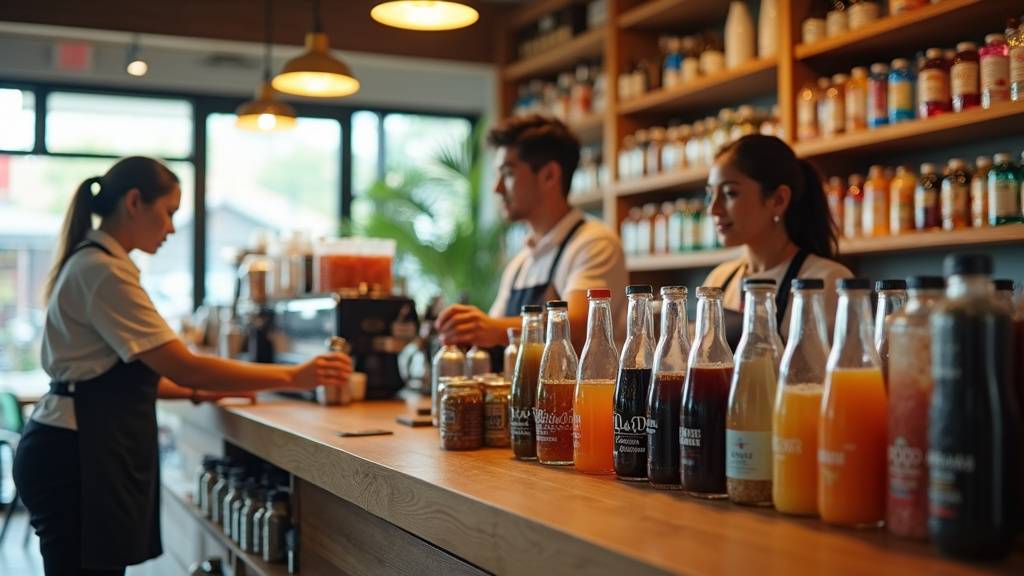 Intérieur d'une supérette locale à Ris-Orangis avec une sélection de boissons variées