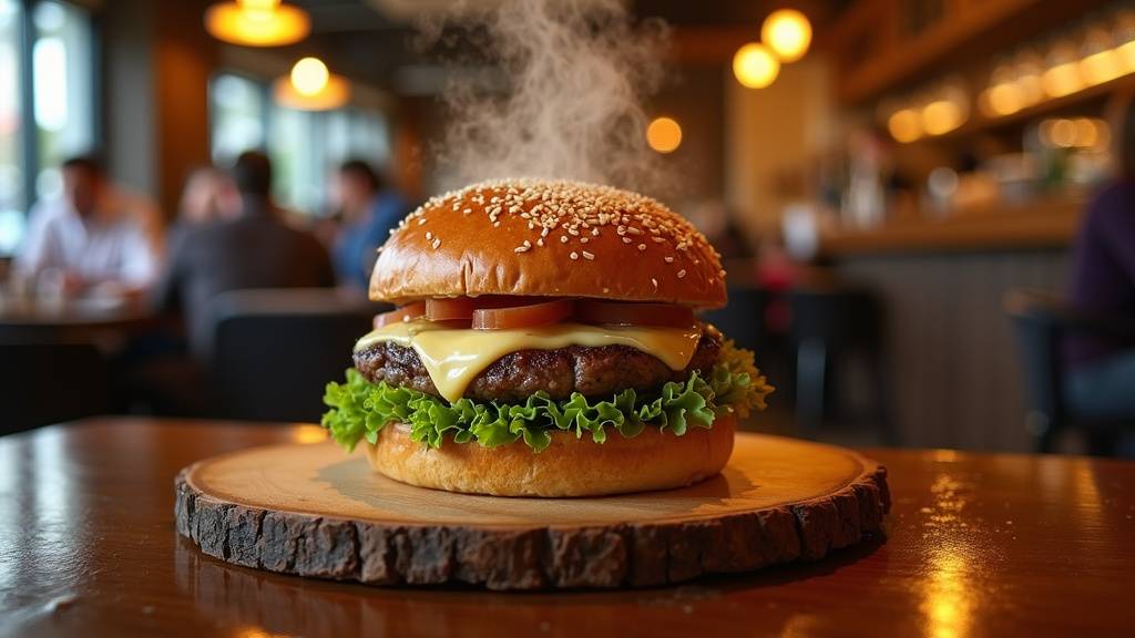 Ambiance chaleureuse d'un restaurant servant des burgers à Soisy-sur-Seine