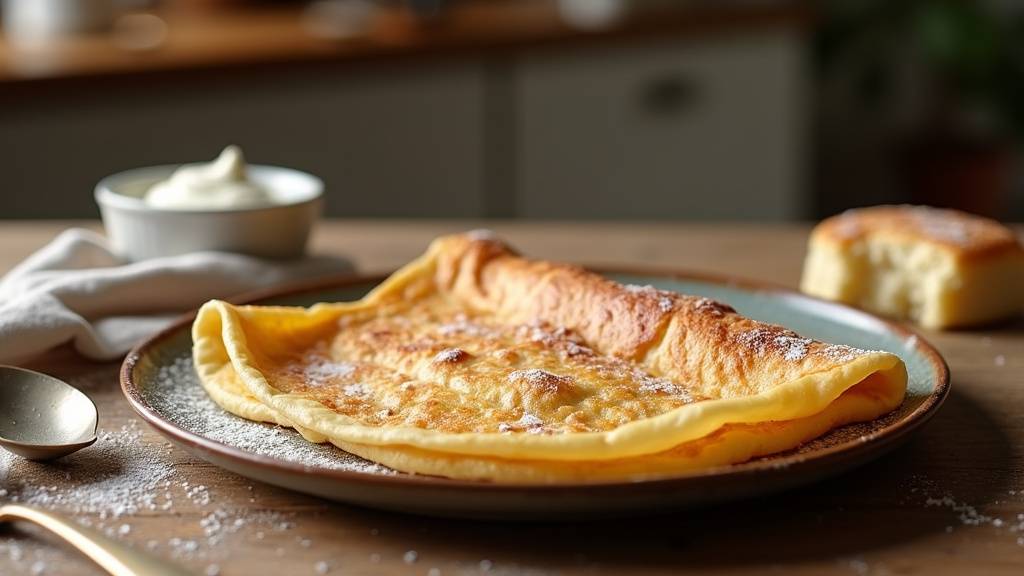 Table de cuisine ancienne avec ustensiles en cuivre et bols de farine