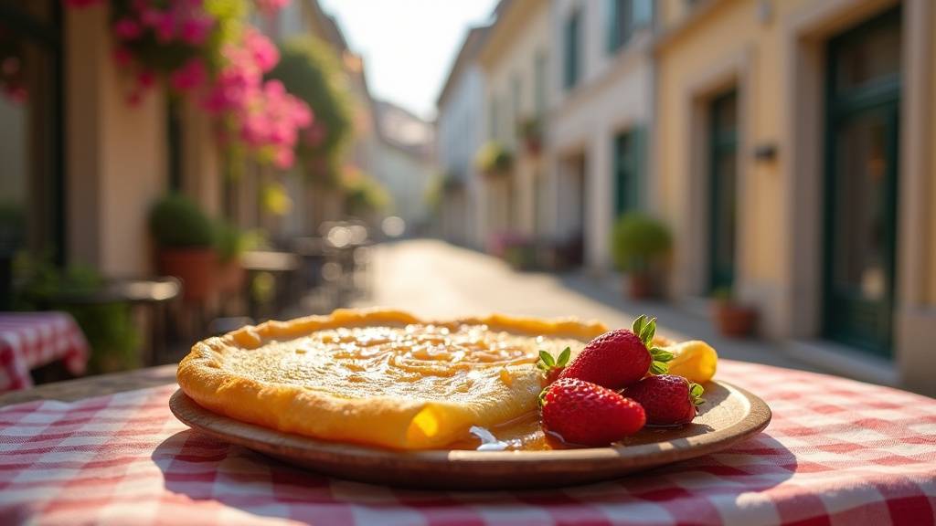 Crêperie artisanale à Beauchamp - ambiance chaleureuse avec tables en bois