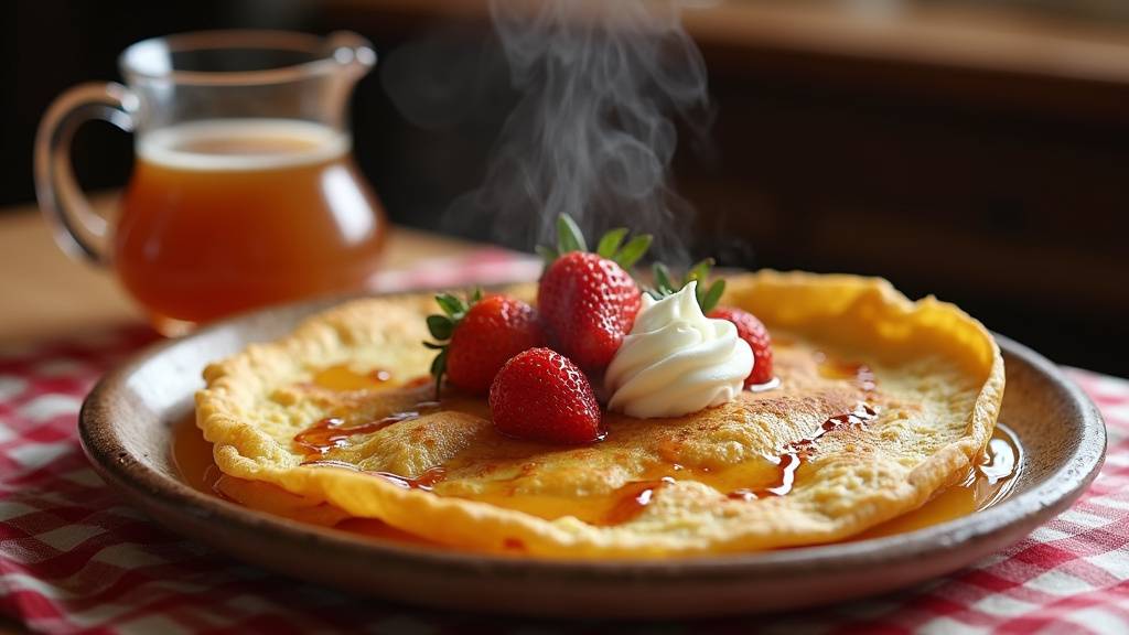 Crêpes sucrées artistiquement présentées dans une crêperie de caractère