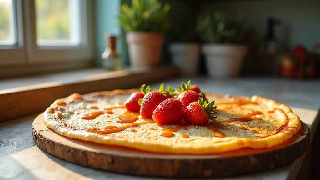 Crêpes sucrées et salées présentées artistiquement dans une crêperie de l'Essonne