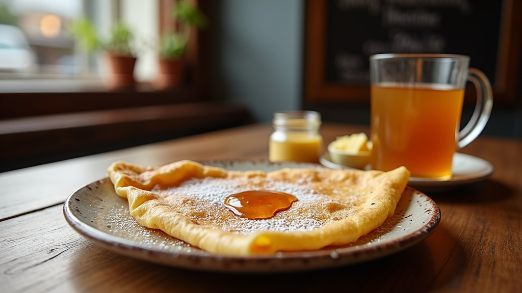 Intérieur de la crêperie Coté Ouest à Mennecy avec clients attablés