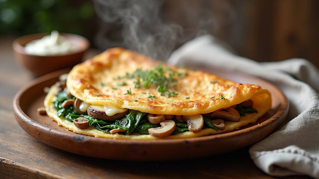 Mélange de pâte à crêpes dans un saladier avec un fouet en bois