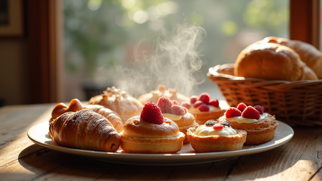 Desserts artisanaux dans une vitrine élégante à Villabé