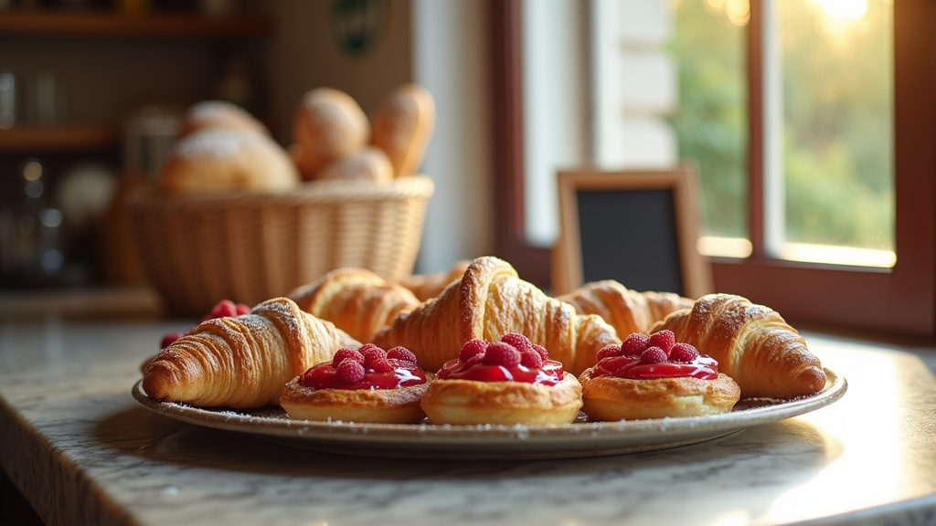 Sélection de desserts artisanaux à Villabé - éclairs, macarons et tartes colorées
