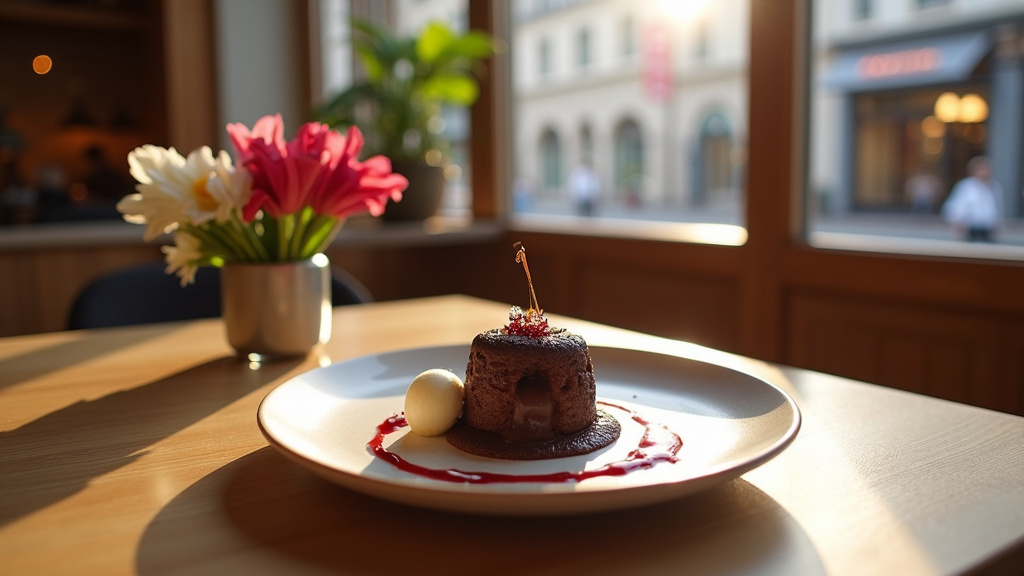 Vitrine de pâtisserie artisanale avec gâteaux décorés à thème