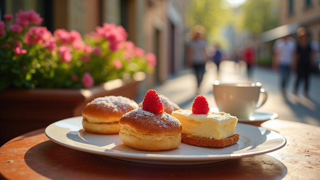 Sélection de desserts artisanaux à Viry-Châtillon - éclairs, tartes et gâteaux décorés