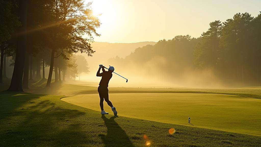 Vue aérienne du golf de Saint-Germain-lès-Corbeil entouré par la forêt de Sénart