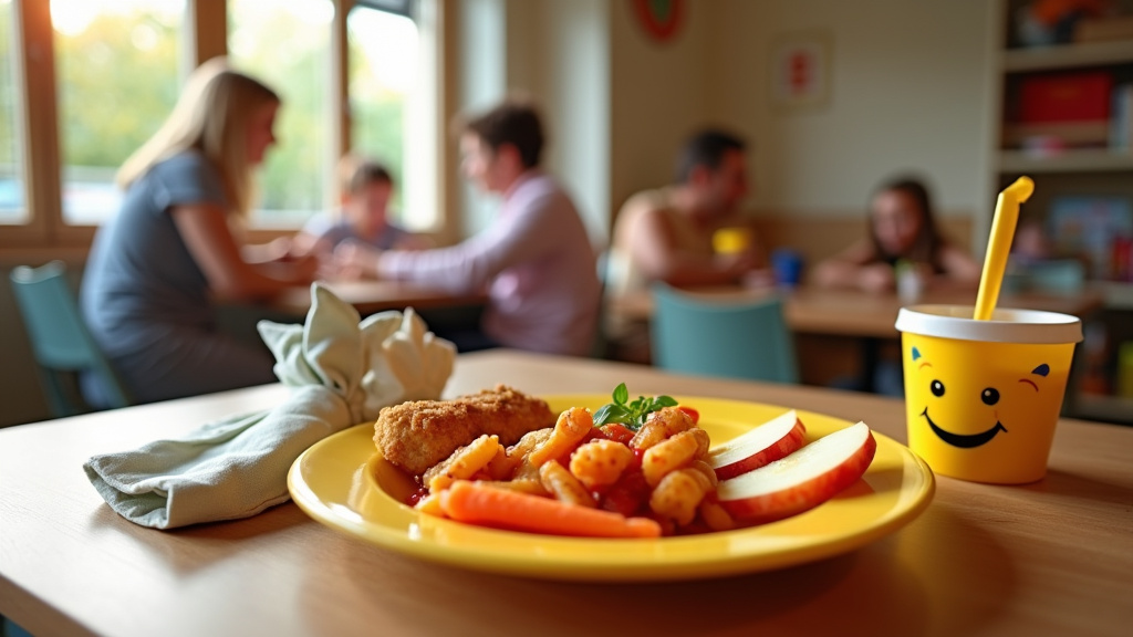 Enfants mangeant un repas équilibré dans une cantine scolaire à Corbeil-Essonnes