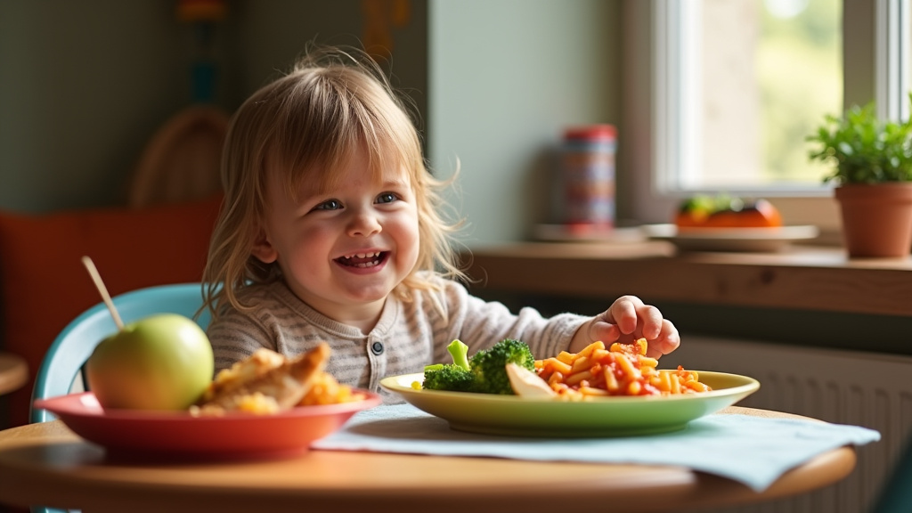 Menu enfant coloré et équilibré servi dans un restaurant familial à Lisses