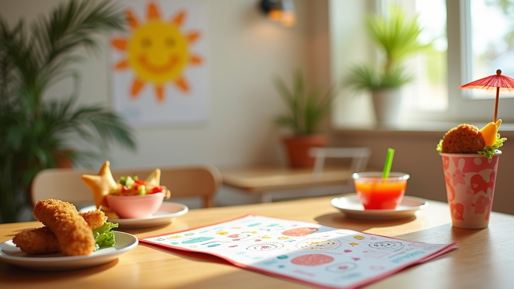 Enfants souriants autour d'un repas équilibré dans un restaurant familial à Lisses