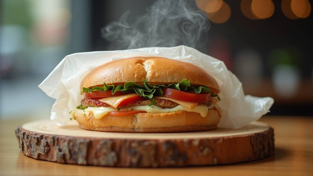 Application de livraison de sandwichs sur téléphone mobile