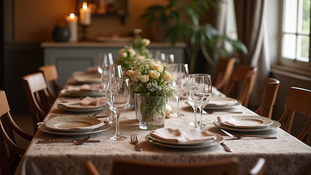 Belle table dressee pour un repas livre ou cuisine maison