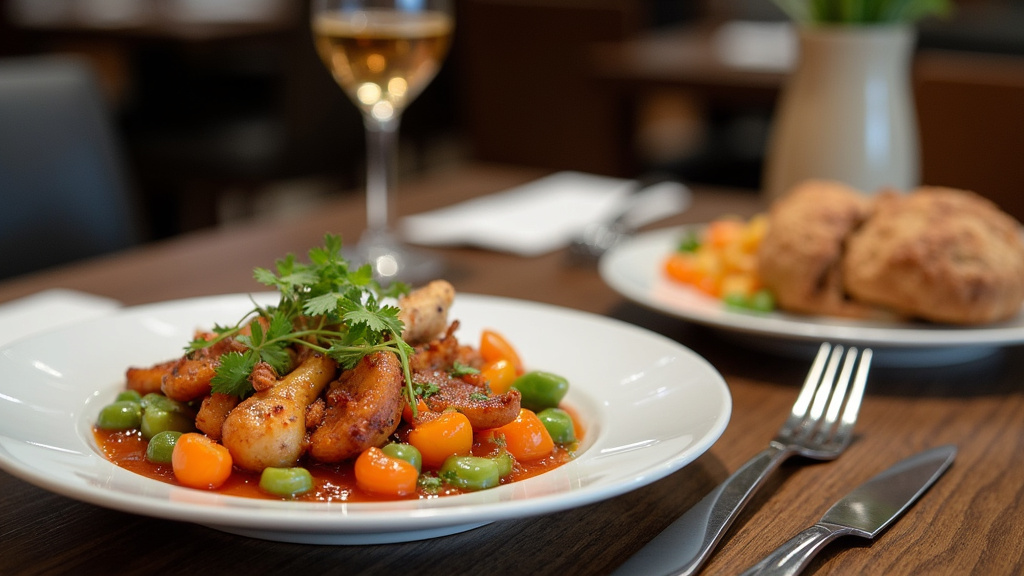 Vue aérienne de Corbeil-Essonnes avec mise en avant des enseignes de restaurants locaux