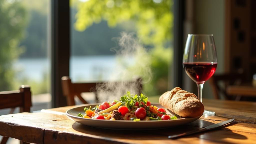 Intérieur du restaurant Le Gibraltar à Draveil avec une ambiance chaleureuse et élégante