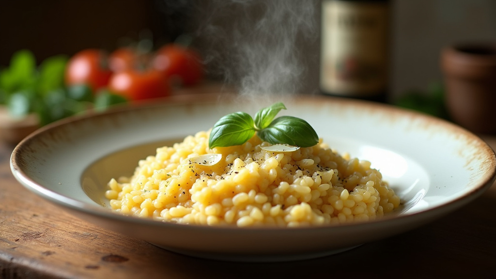 Vue aérienne d'une assiette lisse typique avec légumes, poisson et sauce claire