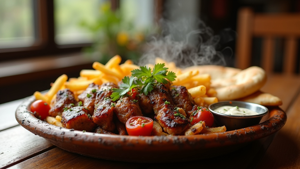 Döner Kebab maison de Délices d'Ormoy avec viande, frites et légumes