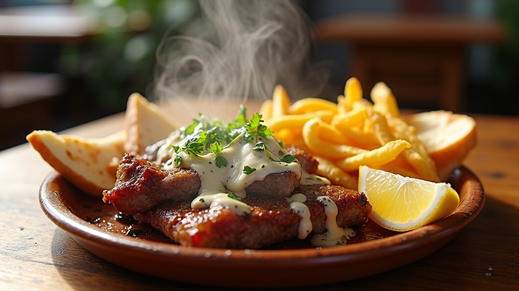Assiette variée de cuisine locale à Mennecy avec viandes, légumes et accompagnements