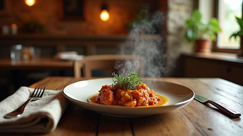 Côte de bœuf raclette servie à L'Ardoise Ormoy