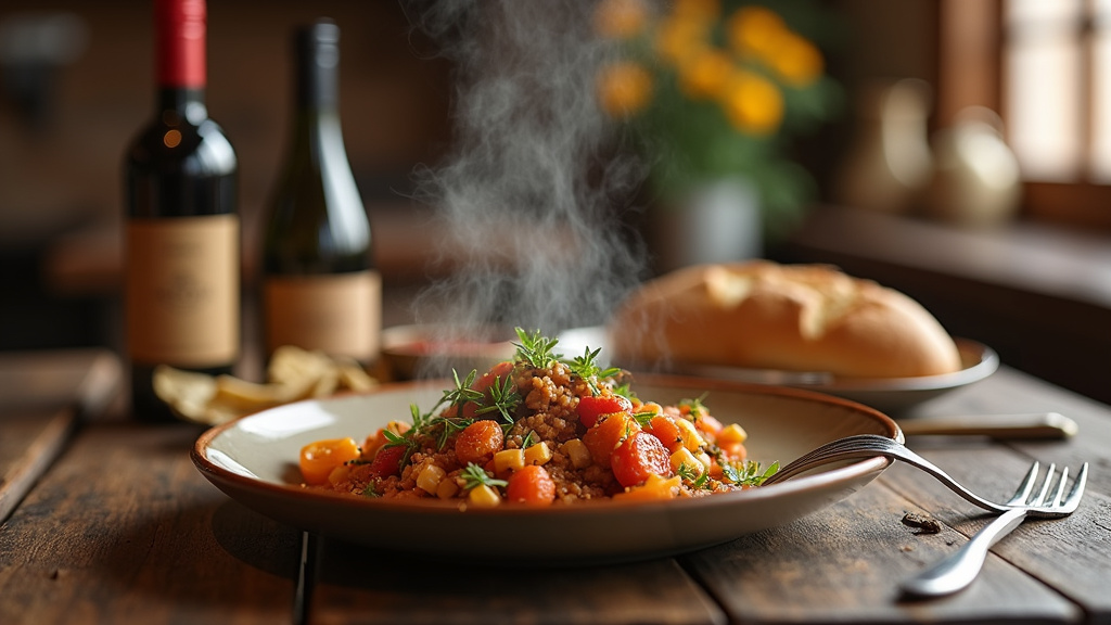 Assiette du moment à La Table D'Ormoy avec présentation artistique