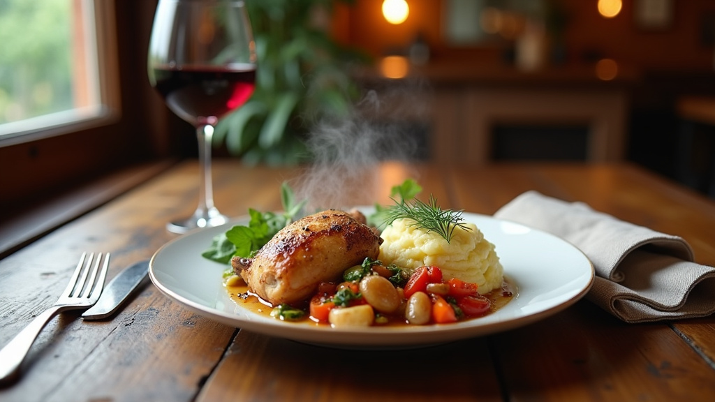 Assiette de köfte turque servie dans un restaurant de Saint-Germain-lès-Corbeil