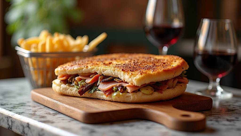 Panini croustillant sortant du gril dans une boulangerie de Corbeil-Essonnes