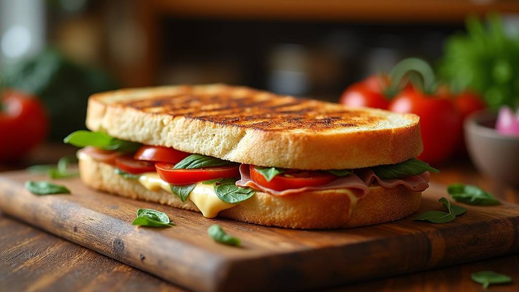Sélection de paninis faits maison à Ris-Orangis - vue du dessus sur des paninis garnis