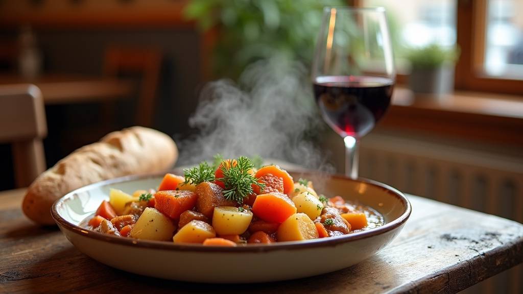Intérieur chaleureux du restaurant Le Globe-Trotteur Cuisine à Beauchamp