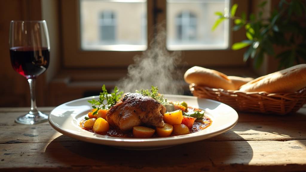 Plat du jour savoureux servi dans un restaurant de Grigny
