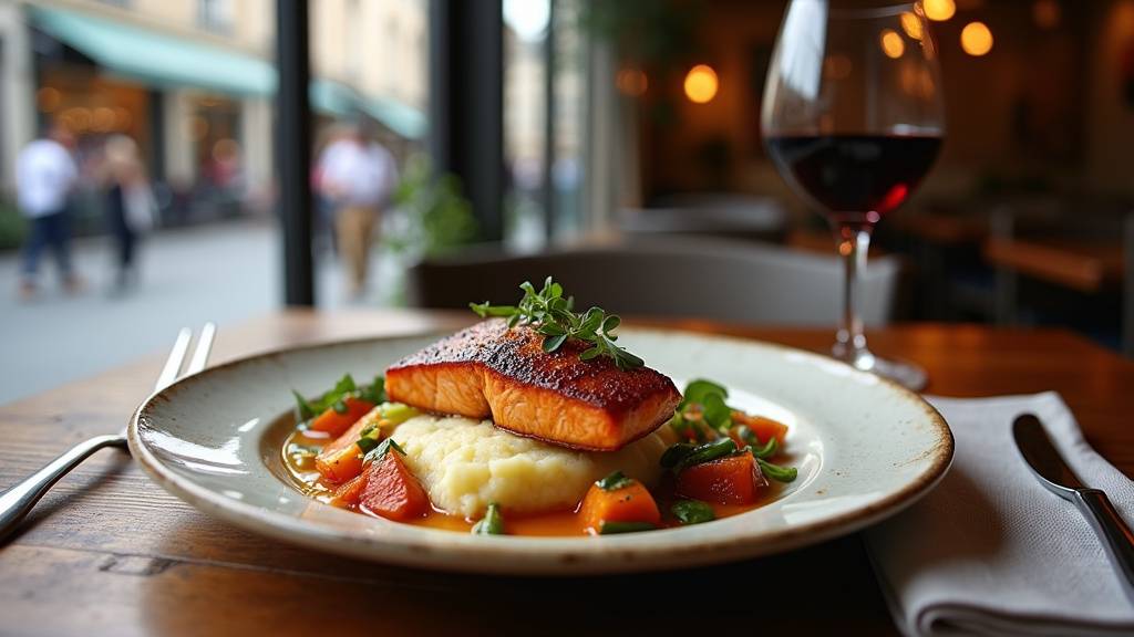 Plats du jour variés dans des assiettes garnies à Évry