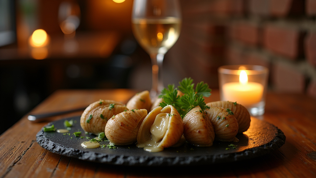 Assiette signature du chef Yannick Tranchant à L'Escargot 1903