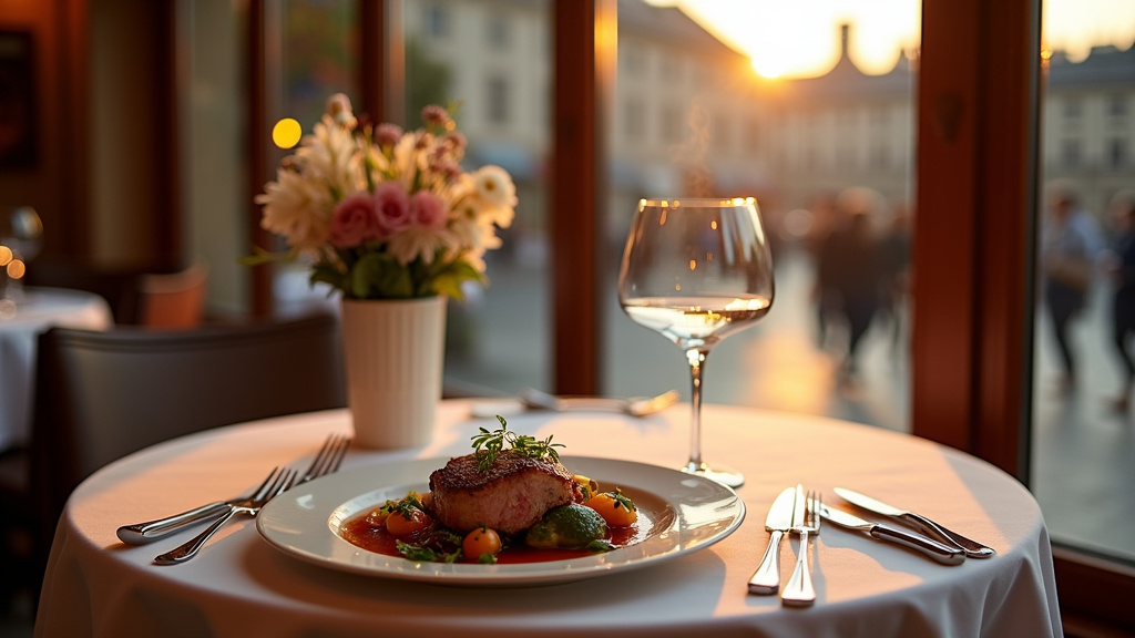 Terrasse de L'Experience sur la Place Drouet d'Erlon à Reims - vue sur la place animée