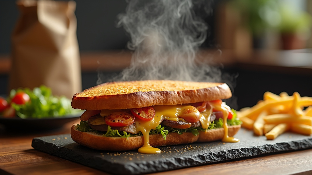 Banh Mi vietnamien de Bolkiri - Sandwich garni avec viande, coriandre et légumes