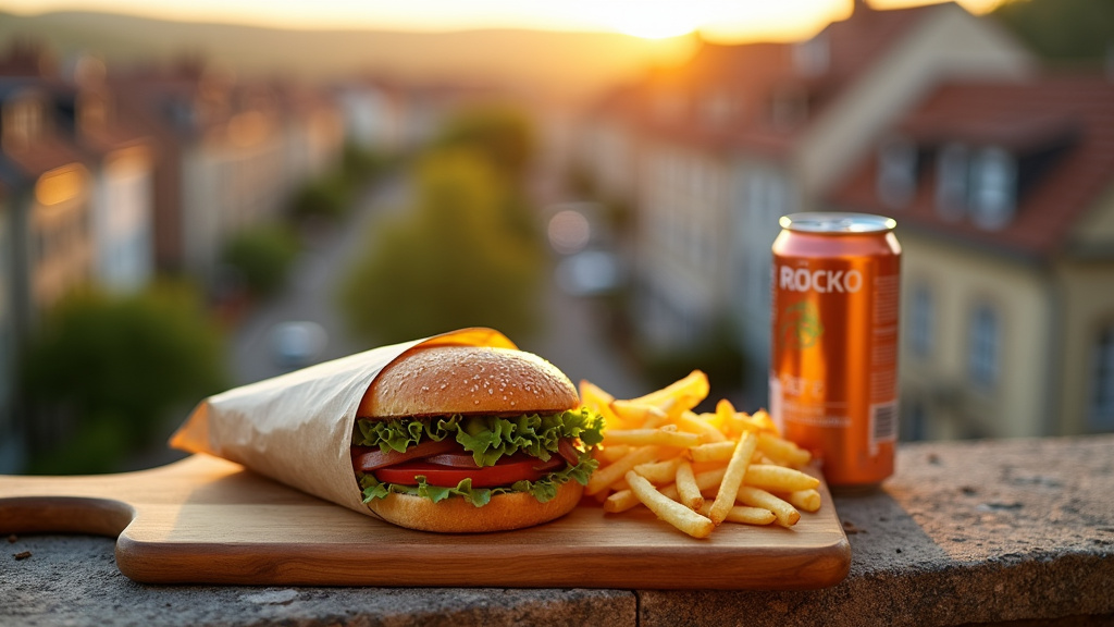 Livraison de sandwichs à Courcouronnes - coursier avec sac de livraison