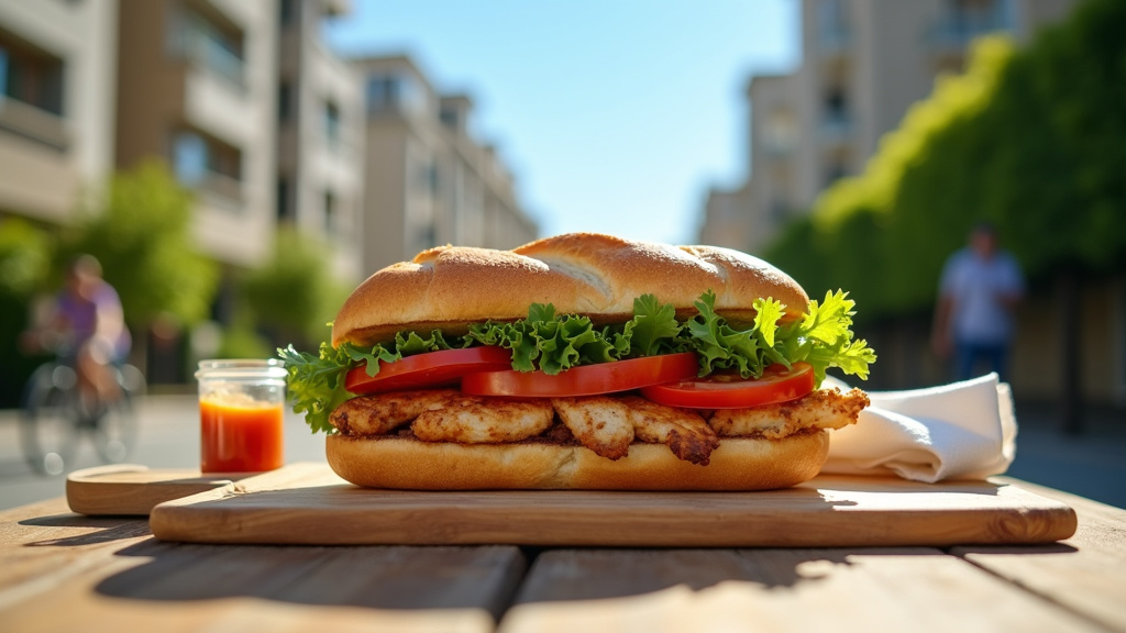 Détail d'un sandwich exotique livré par O'SANDWICH CARIBBEAN à Lisses