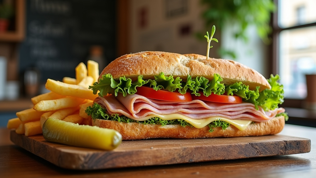 Sandwich caribéen garni de poulet jerk et légumes