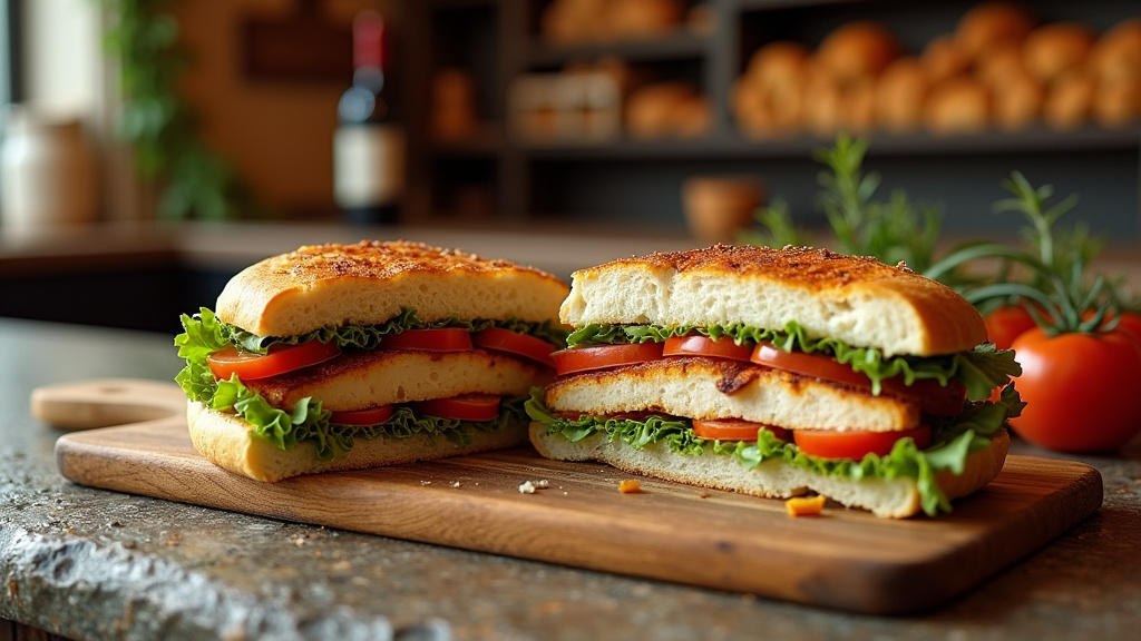 Vue d'ensemble d'un restaurant de sandwichs à Tigery avec des clients satisfaits
