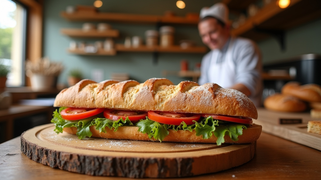 Sélection de sandwiches artisanaux dans une boulangerie de Saint-Germain-lès-Corbeil
