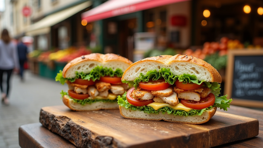 Burger artisanal servi dans un restaurant de Grigny