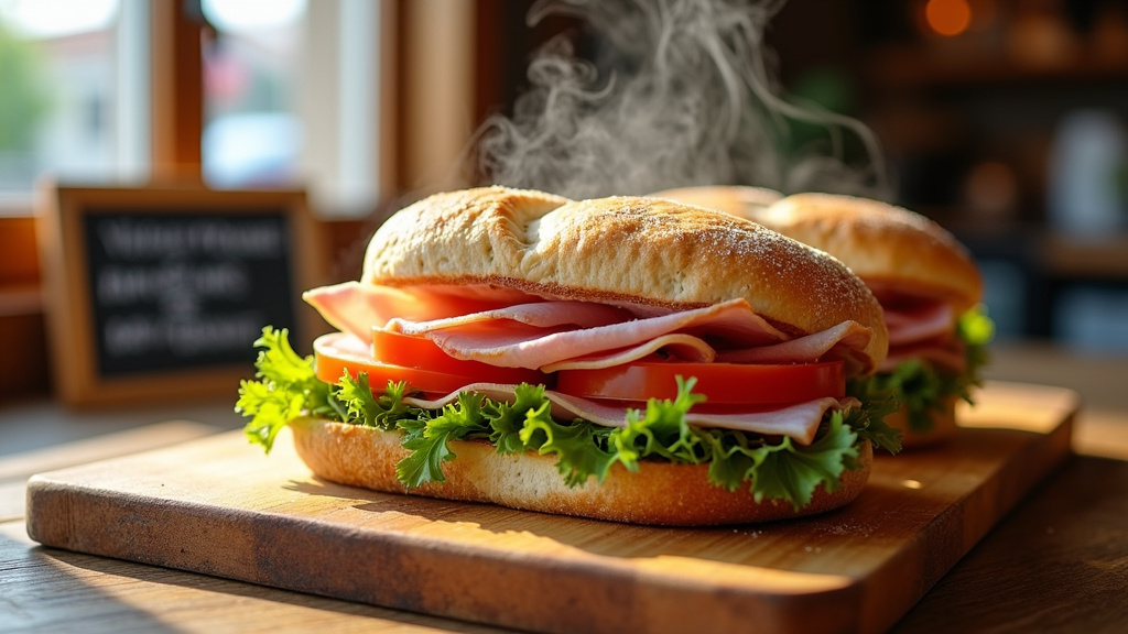 Sandwich artisanal servi dans un emballage écologique à Viry-Châtillon