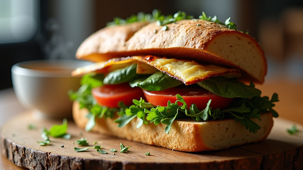 Collection variée de sandwiches modernes présentés artistiquement