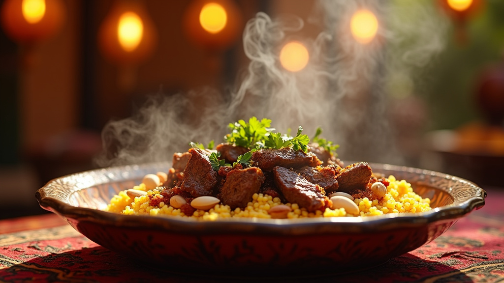 Assortiment de pâtisseries orientales colorées : baklavas, halvas et atayefs décorés de pistaches