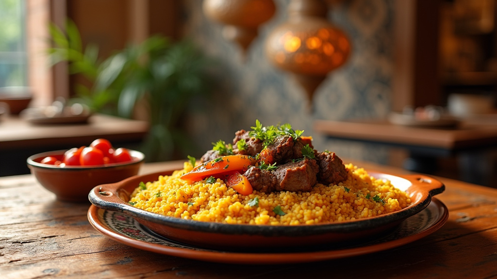 Rayons d'épicerie orientale bien garnis