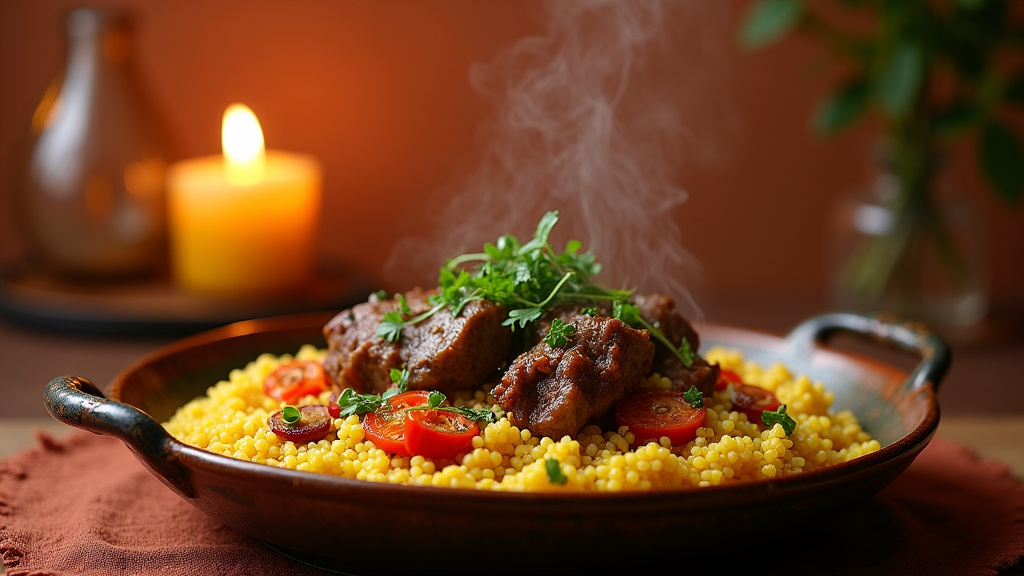 Plats orientaux traditionnels servis dans un restaurant de Corbeil-Essonnes