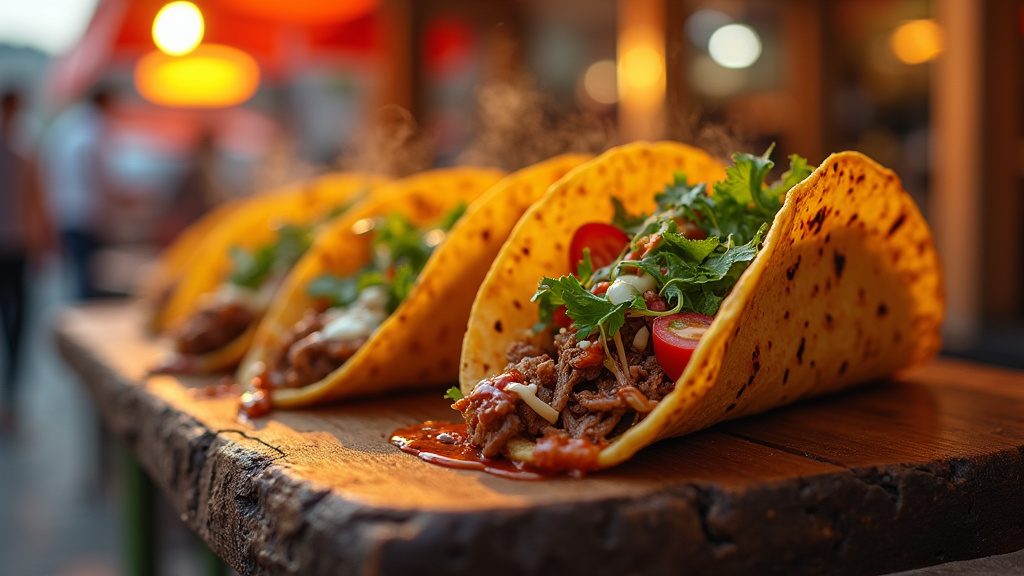 Sélection de tacos gourmands à Lisses - vue rapprochée des ingrédients frais