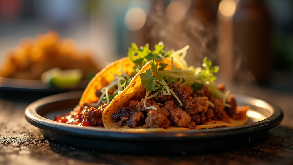 Tacos bien garni servi dans un emballage propre chez Bon Tacos
