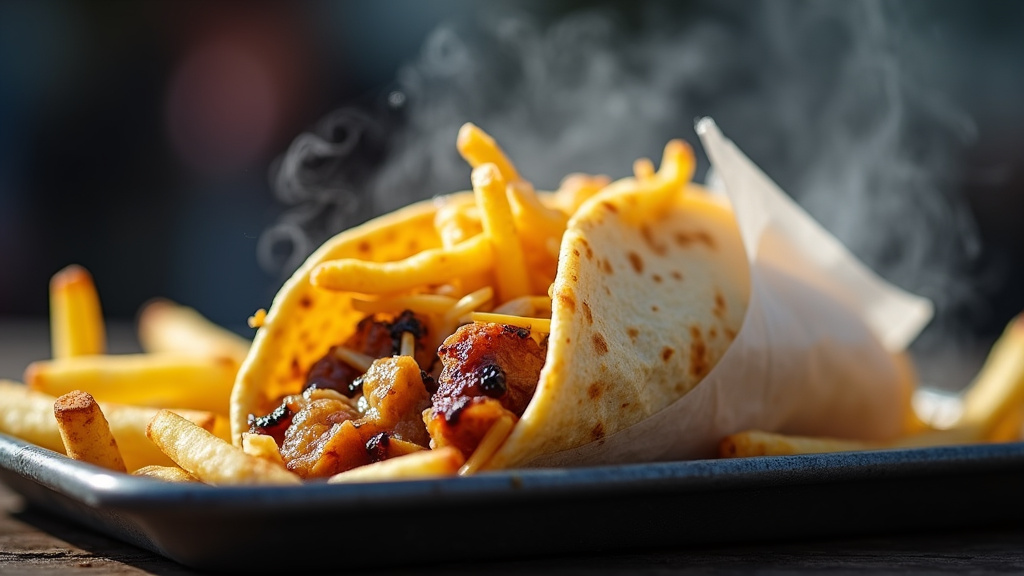 Variété de tacos artisanaux avec différentes garnitures