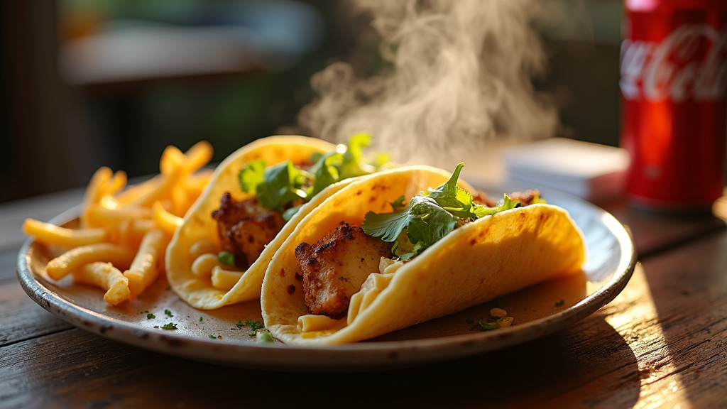 Délicieux tacos français servi dans un restaurant de Ris-Orangis