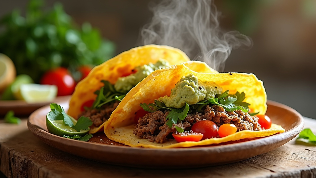 Tacos halal préparé avec soin dans un établissement local
